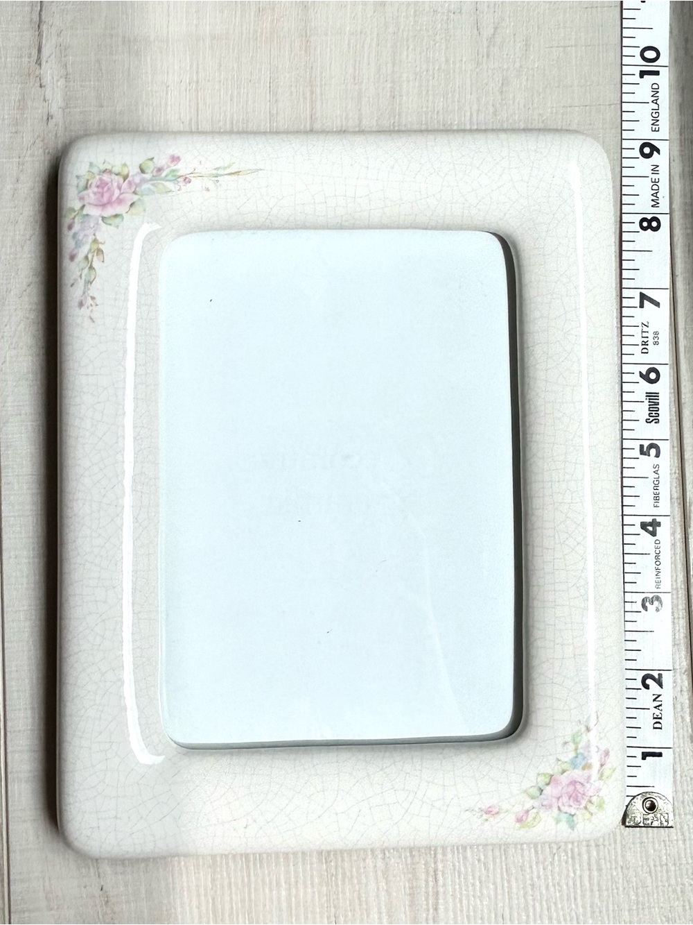 Cottagecore ceramic painted picture frame